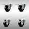 Service Caster 3 Inch SS Hard Rubber Wheel Swivel Bolt Hole Caster Set with 2 Total Lock Brakes SCC-SSBHTTL20S314-HRS-2-S-2 - alternate 1
